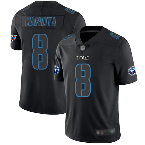 Tennessee Titans Limited Black Men Marcus Mariota Jersey NFL Football #8 Rush Impact->tennessee titans->NFL Jersey